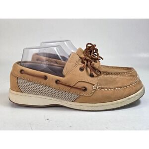 GH Bass Sailer Women's Boat Shoes Size 8.5 M Brown Tan‎ Suede Slip On Loafers